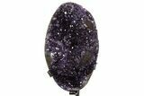 Sparkling Amethyst Geode With Metal Stand - Uruguay #342504-1